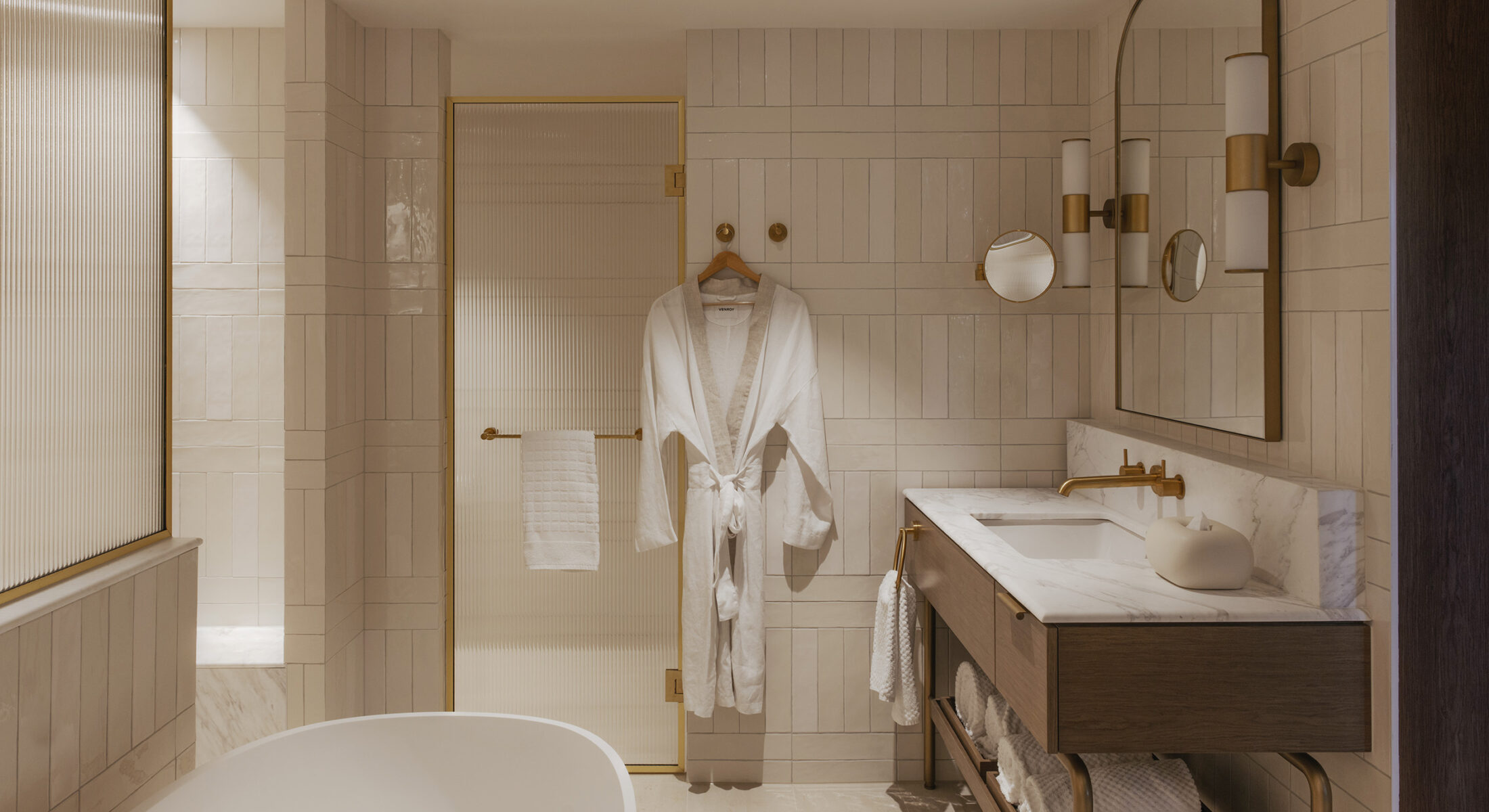 Bathroom of one bedroom suite at Elysium Noosa